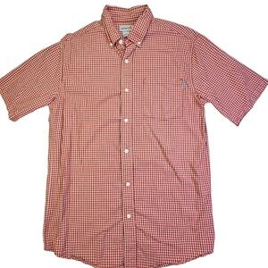 Carhartt Mens Red Gingham Short Sleeve Button Down Shirt S277 SNF Regular M